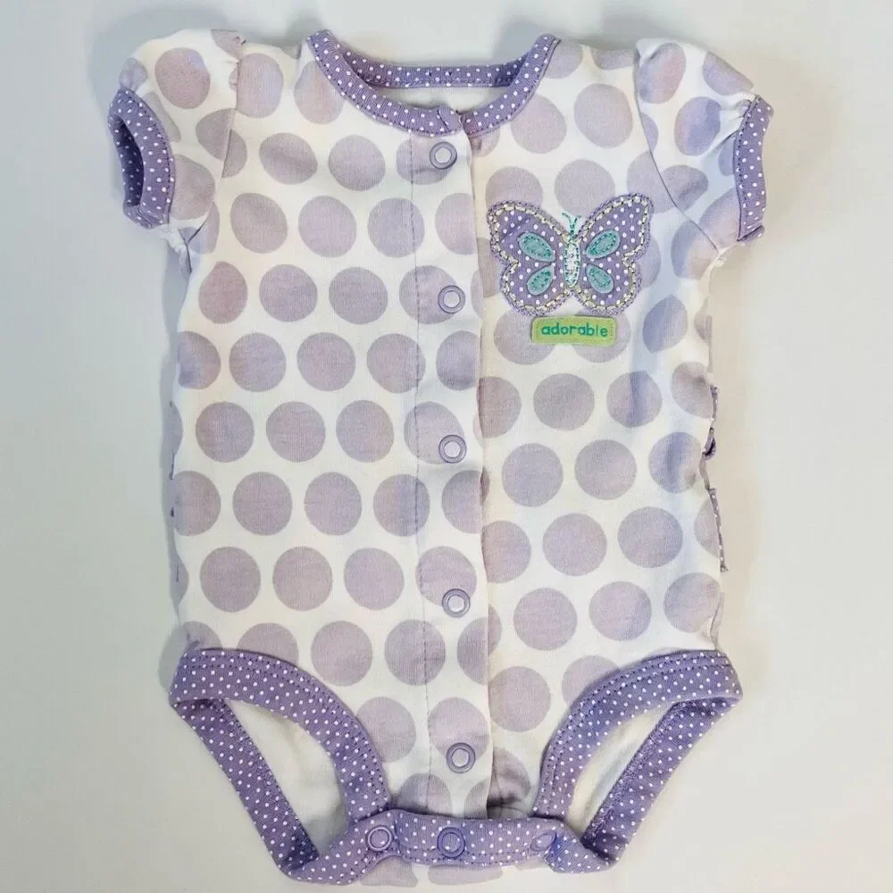 Girls Bundle  3 Bodysuits Size NB, 0-3m EUC